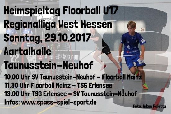 Heimspieltag Floorball U17 Regionalliga West Hessen in Taunusstein-Neuhof