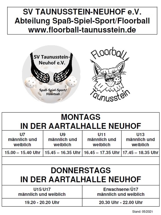 Floorball beim SV Taunusstein-Neuhof